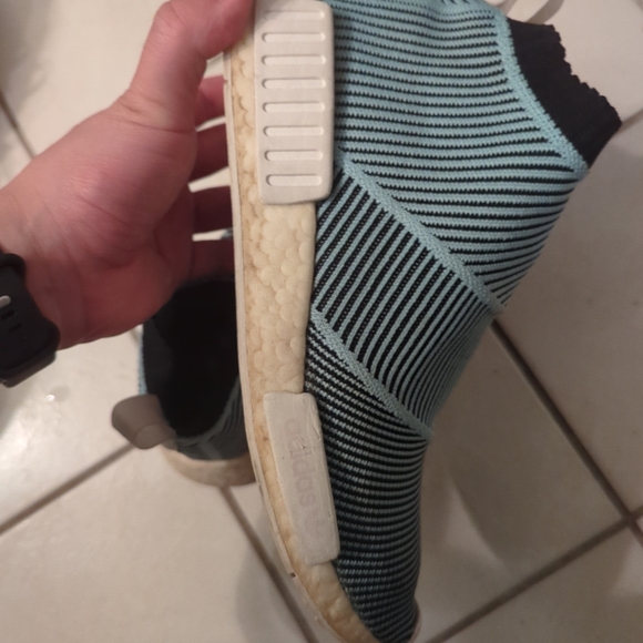 Adidas Parley NMD CSI Primeknit Blue Spirit Black Pre-Owned Size 10 - Picture 7 of 7